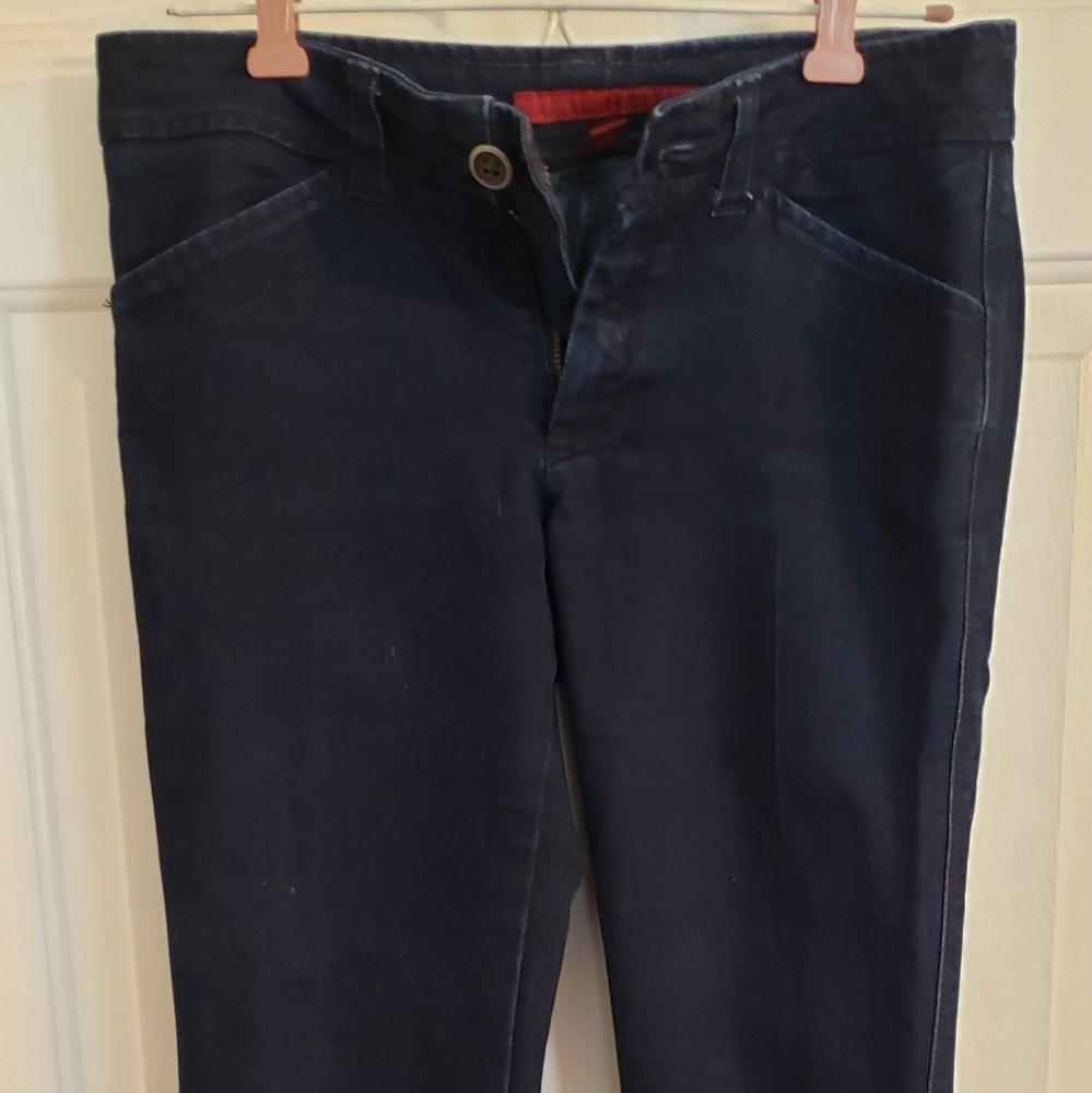 BR dark denim trousers